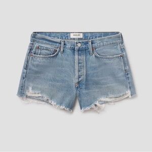 AGOLDE 90’s Denim Cut Off Shorts Distressed High Rise Grunge Blue Size 26